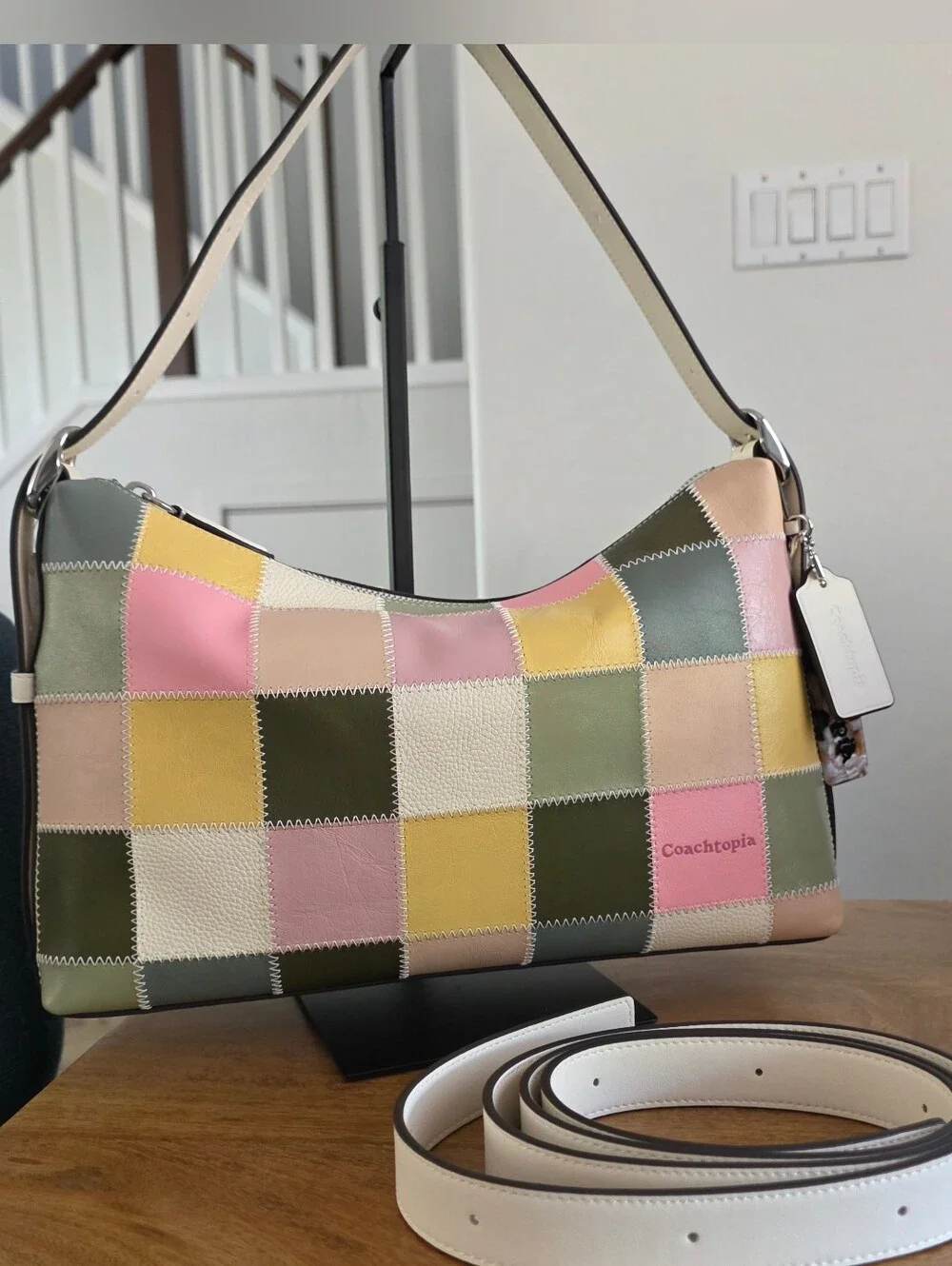 COACH COACHTOPIA Alter/Ego Slouchy Shoulder Bag, PINK OLIVE MULTI NEW